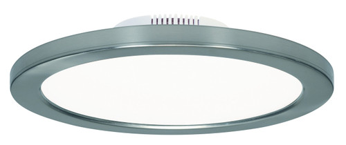 Satco | S9888 | 16W LED 9-inch Round Flush Mount Slim Fixture Polished Nickel Finish