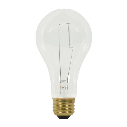 Satco S3958 | 200W A23 Clear Household Lamp Extra Long Neck 120V (Reference Only)