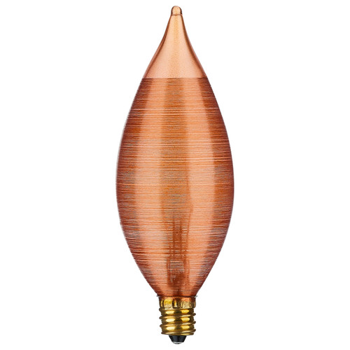 Satco | S3406 | 25W C11 Incandescent Spun Amber 4000 Avg. Rated Hours Candela