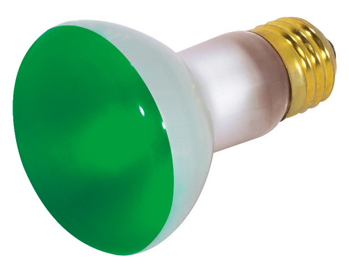 Satco | S3201 | 50W R20 Incandescent Green 2000 hrs Medium Base 130V