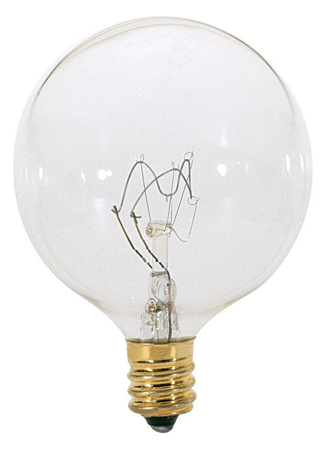 Satco | S3727 | 25W G16 1/2 Incandescent Clear 1500hrs 232 Lumens Candelabra
