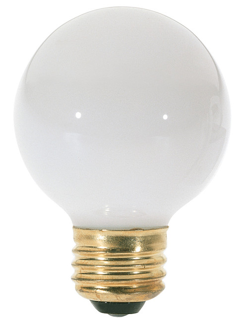 Satco | S3827 | 25W G18 1/2 Incandescent Gloss White 1500H 160 Lumens