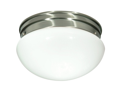 Satco | SF76-603 | 2 Light 10" Flush Mount Medium White Mushroom