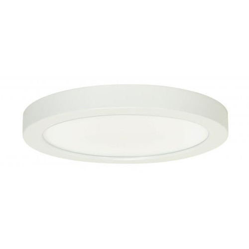 Satco S21514 | 18.5 watt; 9" Flush Mount LED Fixture; 4000K; Round Shape; White Finish; 120 volts; 0-10V Dimming