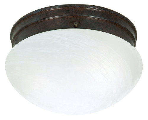 Satco | SF76-673 | 2 Light 10" Flush Mount Medium Alabaster Mushroom Old Bronze