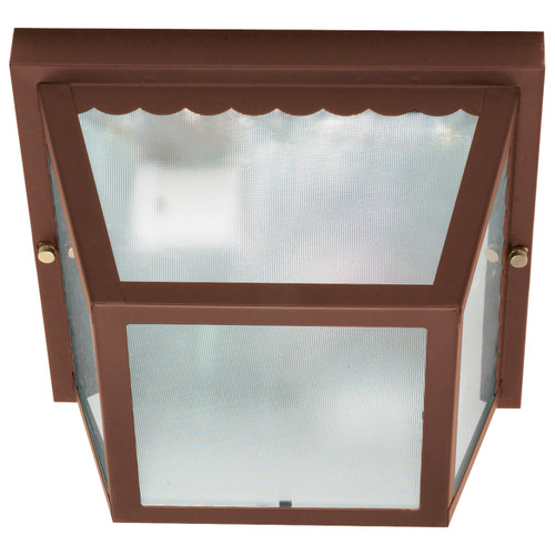 Satco | 60-472 | 2 Light 10 in. Carport Flush Mount with Textured Frosted