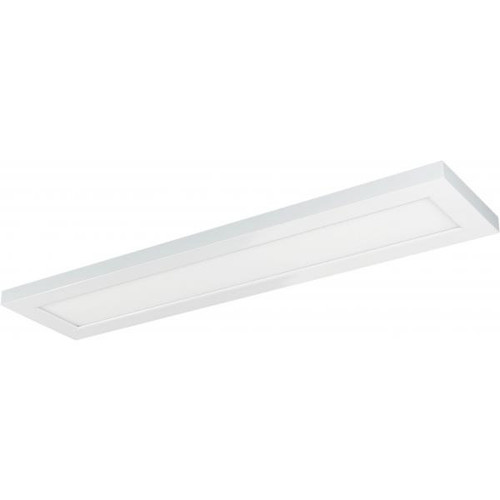 Satco 62-1255 | 22W; 5.5 in.; x 24 in.; Surface Mount LED Fixture; 4000K; 90 CRI; Low Profile; White Finish; 120/277V