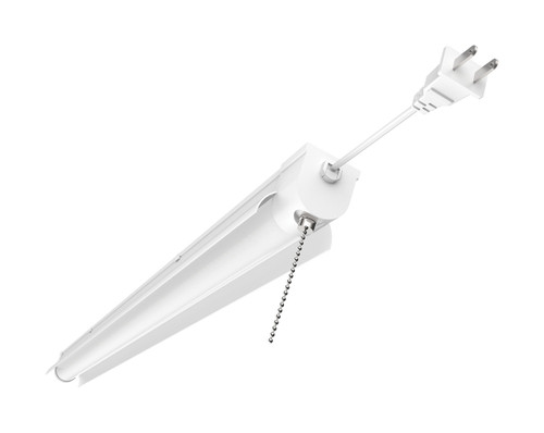 Satco | 62-927 | 34 Watt 3 Foot LED Shop Light with Pull Chain White Finish