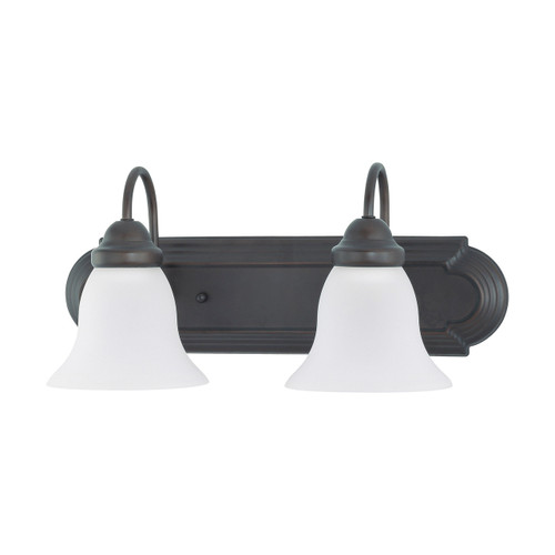 SATCO | 60-3161 | Ballerina 2 Light 18 in. Vanity Frosted White Glass
