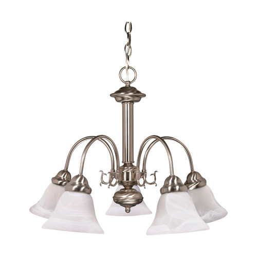 Satco | 60-181 | Ballerina 5 Light 24 in. Chandelier with Alabaster Glass