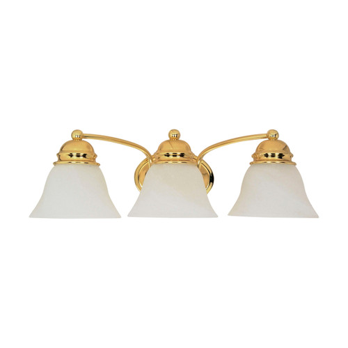 Satco | 60-350 | Empire 3 Light 21 in. Vanity with Alabaster Glass