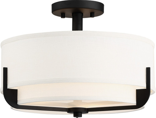 Satco | 60-6545 | Frankie 3 Light Semi-Flush Aged Bronze