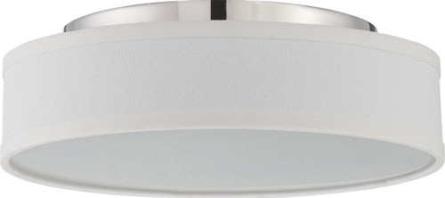 Satco | 62-526 | Heather LED Flush Fixture White Linen Shape