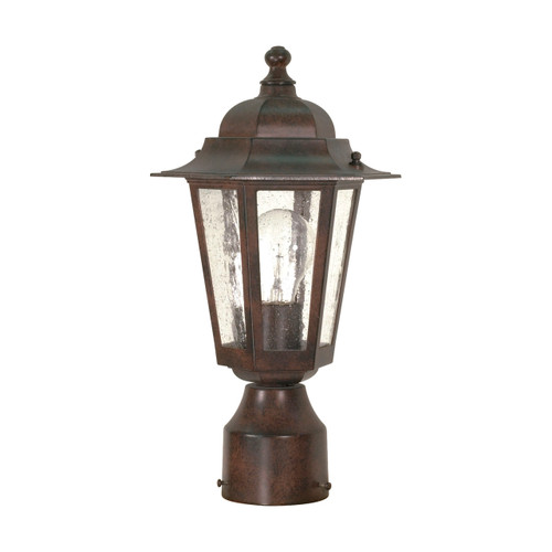 Satco | 60-995 | Cornerstone 1 Light 14 in. Post Lantern Clear Seed Glass