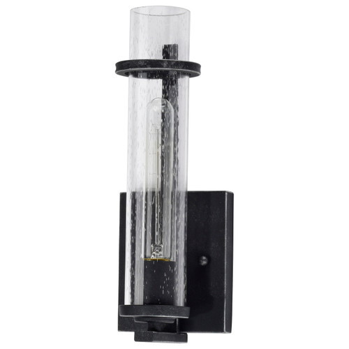 Satco | 60-6381 | Donzi 1 Light Vanity Fixture Iron Black Finish