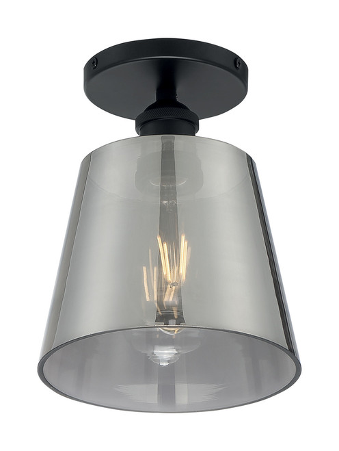 Satco | 60-7333 | Motif 1 Light 7 in. Semi-Flush Black