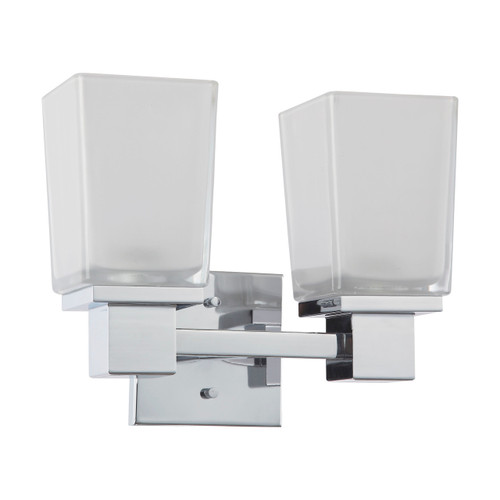 Satco | 60-4002 | Parker 2 Light Vanity Fixture with Sandstone Etched