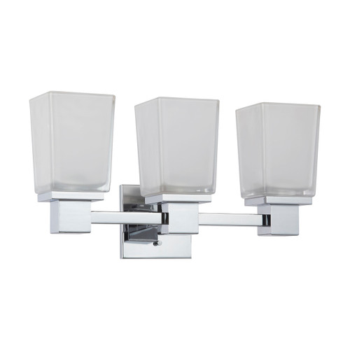 Satco | 60-4003 | Parker 3 Light Vanity Fixture with Sandstone Etched