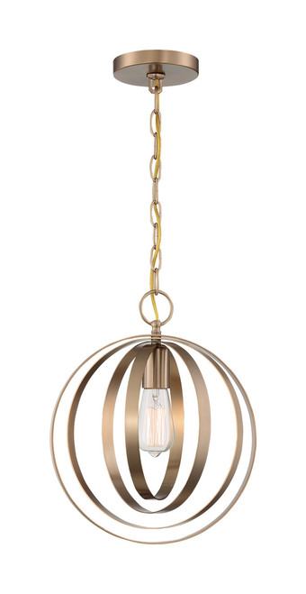 Satco | 60-7056 | Pendleton 1-Light Pendant Burnished Brass