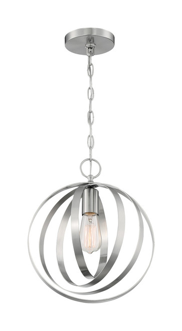 Satco | 60-7046 | Pendleton 1-Light Pendant Brushed Nickel