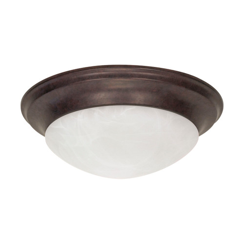 Satco | 60-282 | 3 Light 17 in. Flush Mount Twist & Lock Alabaster Glass
