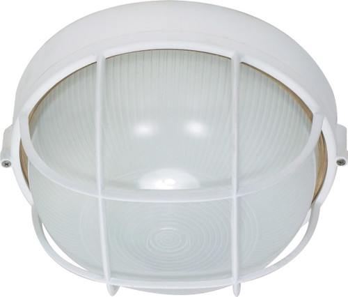 Satco | 60-518 | 1 Light 10 in. Round Cage Bulk Head Die Cast Bulk Head