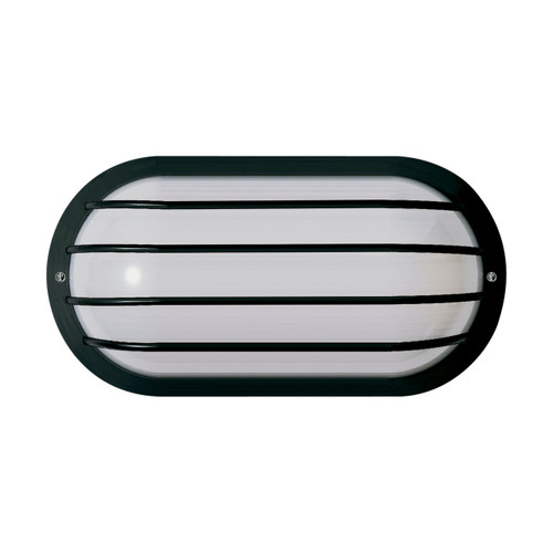 Satco | SF77-857 | 1 Light 10" Oval Cage Wall Polysynthetic Body Lens Black Finish