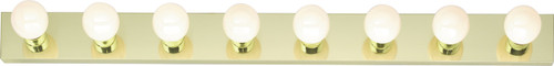Satco | SF77-191 | 8 Light 48" Vanity Strip Polished Brass Finish