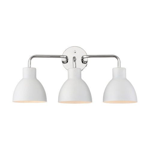 Satco | 60-6783 | Sloan 3 Light Vanity Polished Nickel Finish Matte White Shape