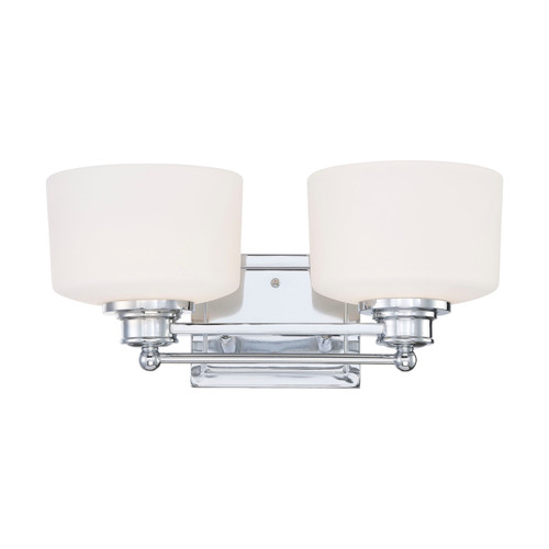 Satco | 60-4582 | Soho 2 Light Vanity Fixture with Satin White Glass