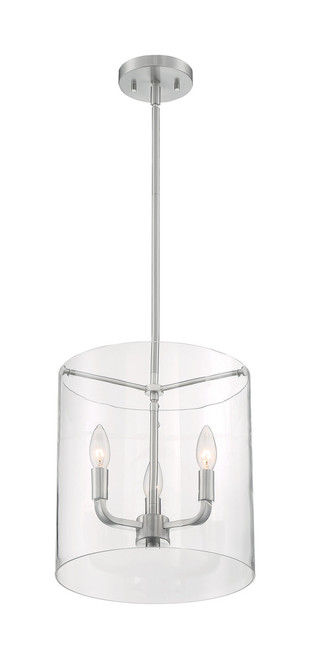 Satco | 60-7177 | Sommerset 3 Light Pendant Brushed Nickel