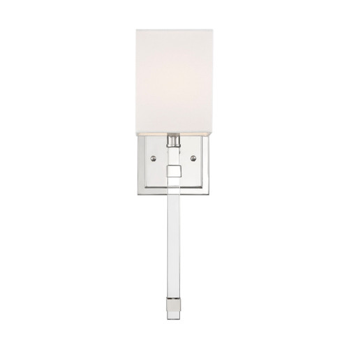 Satco | 60-6682 | Thompson 1 Light Wall Sconce Polished Nickel Finish White Linen