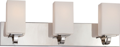 Satco | 60-5183 | Vista 3 Light Vanity Fixture with Etched Opal Glass