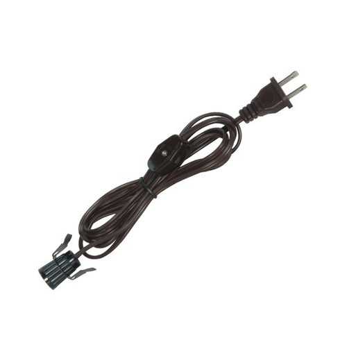 Satco | 80-1651 | 6 Foot #18 SPT-1 Brown Cord Switch and Plug