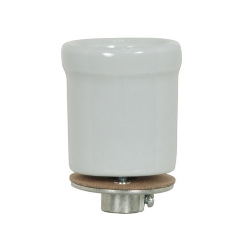 Satco | 80-1682 | Keyless Porcelain Beaded Body Socket with Flange and 1/8 IP C