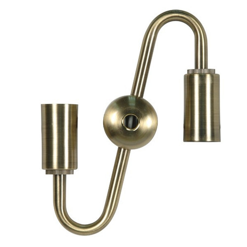 Satco | 80-1709 | Steel S Cluster Antique Brass Finish