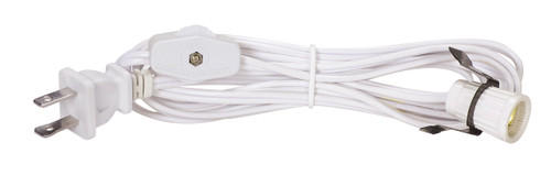 Satco | 80-1785 | 8 Foot #18 SPT-1 White Cord Switch Plug