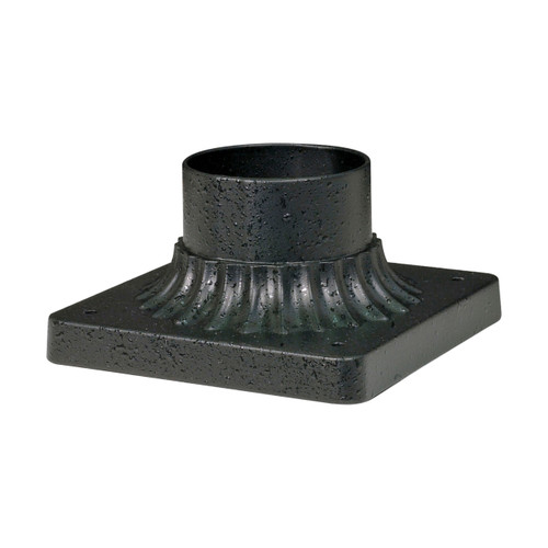 Satco | 25-1200 | Aluminum Post Base Textured Black