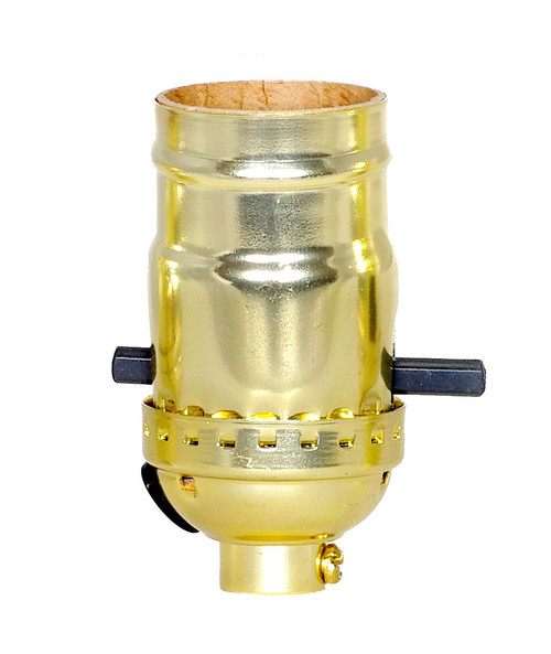 Satco | 80-2137 | On-Off Push Thru Socket Aluminum 660W 250V with Set Screw