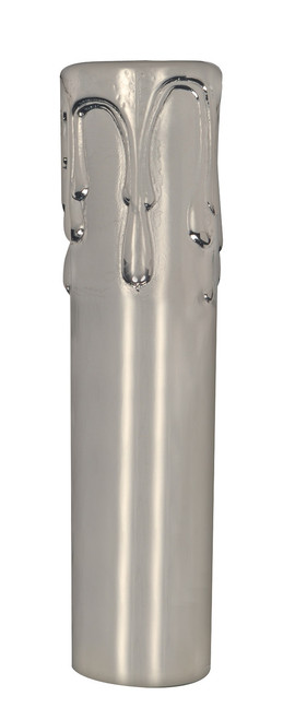 Satco | 80-2141 | Brass Candelabra Base Candle Cover Polished Nickel