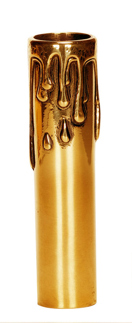 Satco | 80-2145 | Brass Candelabra Base Candle Cover Polished Brass