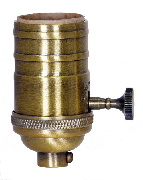 Satco | 80-2209 | 3 Way Socket Antique Cast Brass