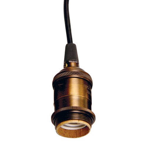Satco | 80-2269 | Medium Base Lampholder 4pc. Solid Brass Prewired