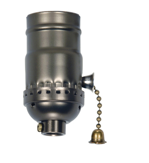 Satco | 80-2316 | On-Off Pull Chain Socket 1/8 IPS Aluminum Antique Brass Finis