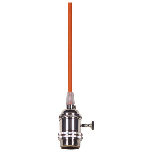 Satco | 80-2346 | Medium Base Lampholder 4pc. Solid Brass Prewired On/Off 10ft.
