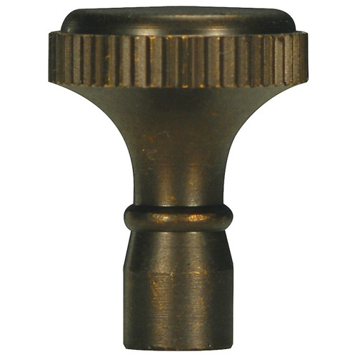 Satco | 80-2403 | Solid Brass Knob 4/36 Mandrel Dark Antique Brass