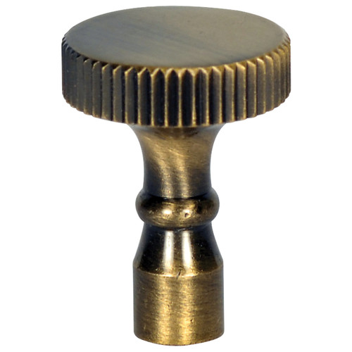 Satco | 80-2404 | Solid Brass Knob 4/36 Mandrel Antique Brass