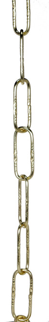 Satco | 90-078 | Spanish Type Polished Brass Chain 1 Yard Length 100 Yards/Car