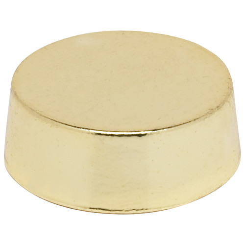 Satco | 90-1050 | 1" Plain Knob 1/8 IP 3/8" Height Polished Brass Finish