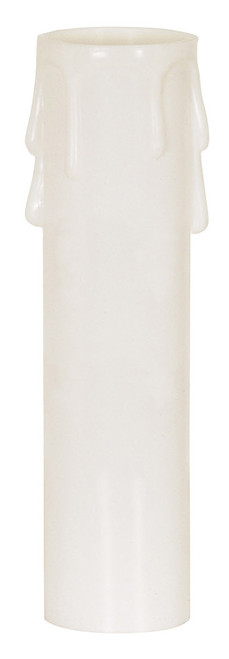 Satco | 90-1248 | Plastic Drip Candle Cover White 3" Height